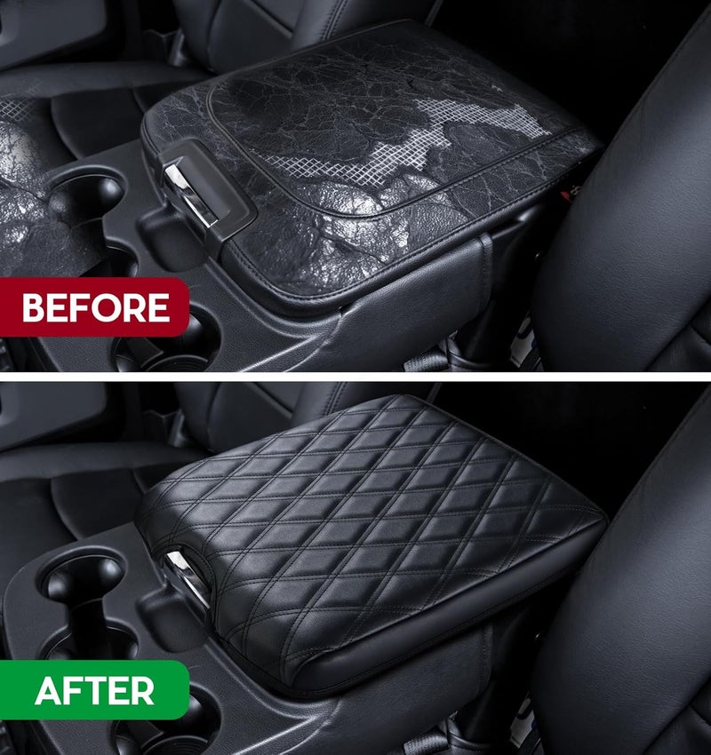 Sinvanho Store Center Console Cover for 2013-2018 Ram 1500 & 2013-2024 Dodge Ram 2500/3500/1500 Classic Model, PU Leather Armrest Cover Middle Console Cover Accessories with Hidden Pockets, Jump Seat Only - Image 5